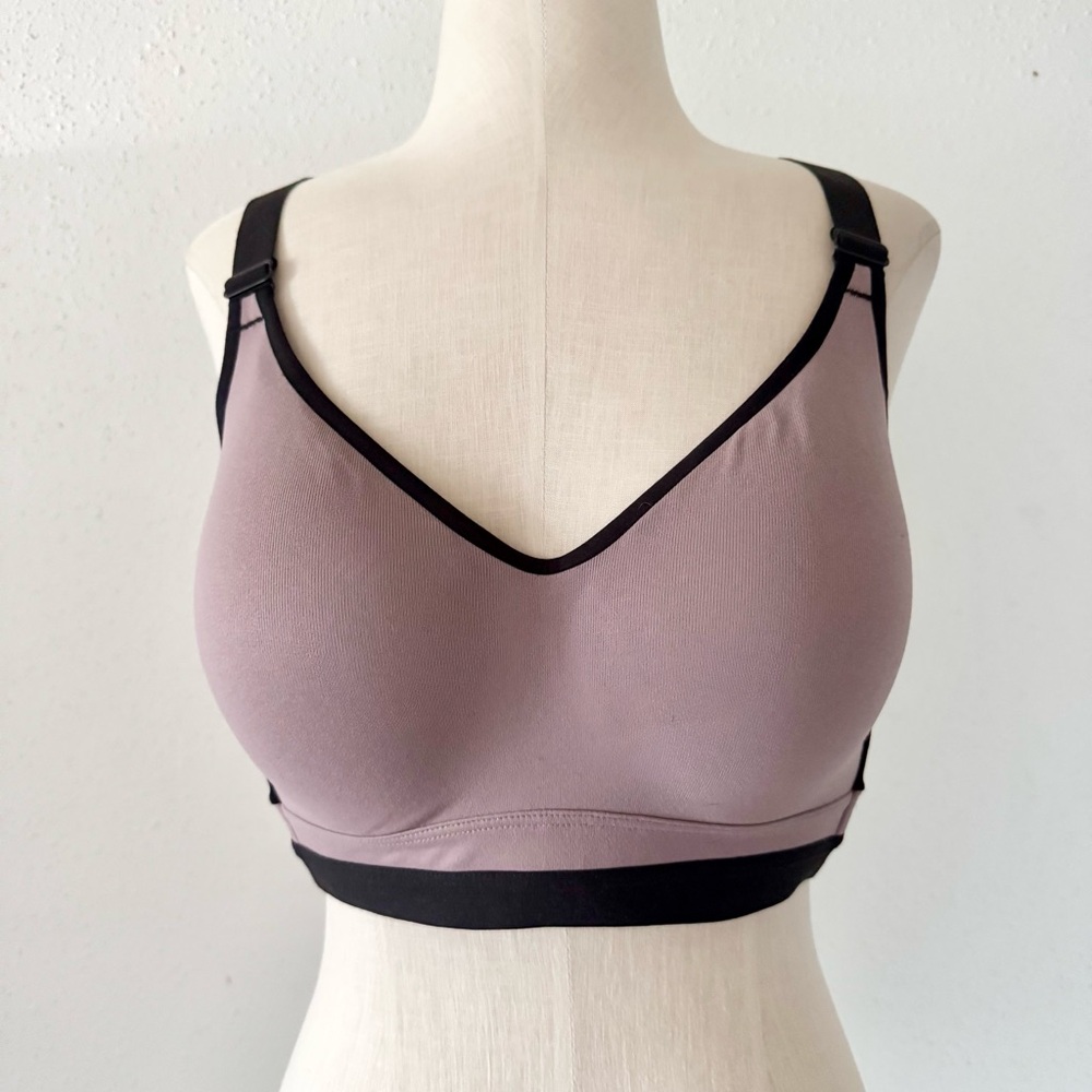 VS SPORT Incredible Sports Bra Purple Black Women's VSX Underwire Max Support L - Picture 2 of 6